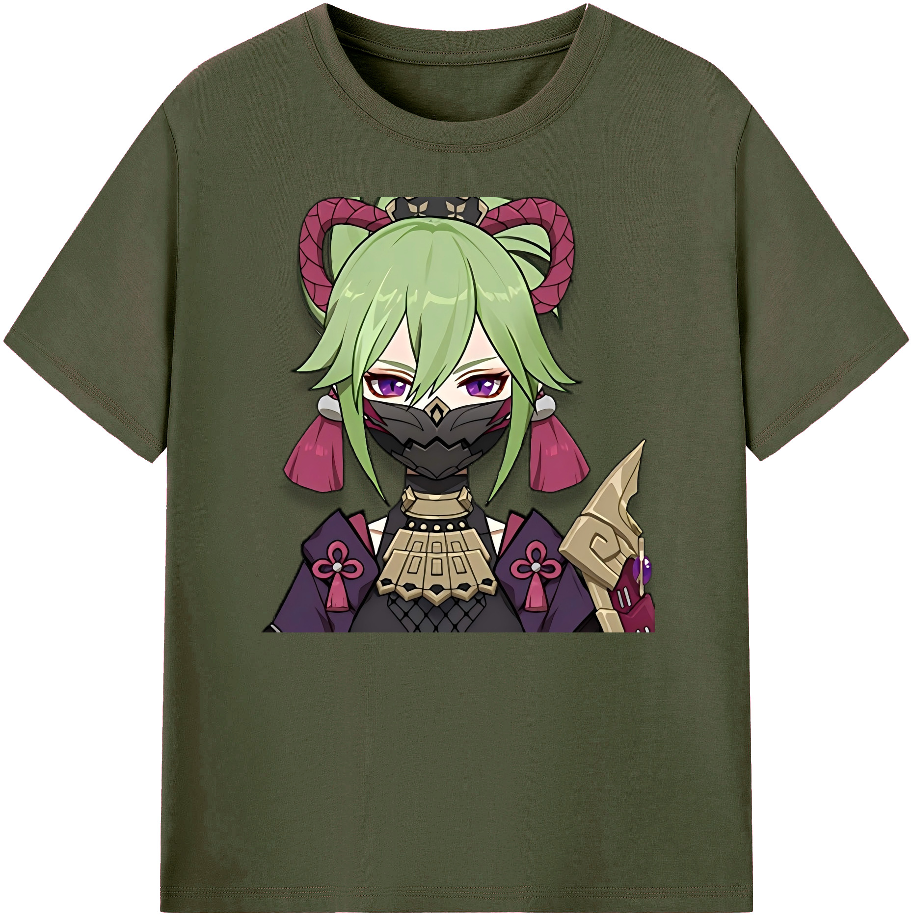 げんし神  久岐忍 くき しのぶ genshin Kuki Shinobu 綿100％ メンズ半袖Tシャツ｜肌触りやわらか＆通気性